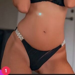 Black and Silver Bikini Swim (NEEDS REPAIR)